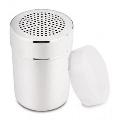 Polvilhador inox com tampa