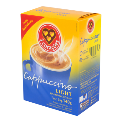Cappuccino LIGHT Sachê - 3 Corações