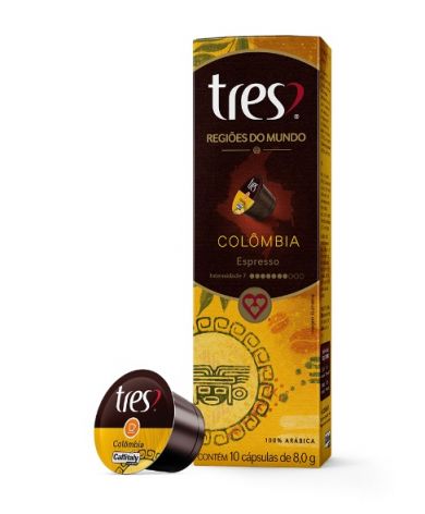 Cápsula TRES espresso Regiões do Mundo Colômbia